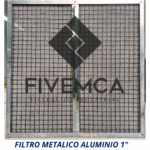 fltro de aluminio plano espesor 1"
