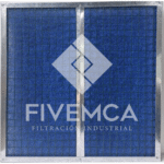 Filtro lavable azul marca EMCA con marco de aluminio