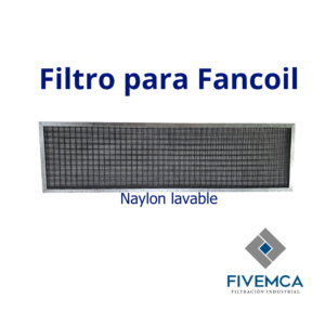filtro de aire para fancoil con malla de nylon lavable marca EMCA fabricado por FIVEMCA